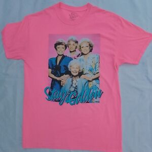 Golden Girls Coral / Pink Stay Golden Graphic T-shirt Size Medium (36-40)